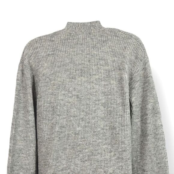 NEW Love & Whimsy Rib Knit Open Front Wool Blend Cardigan Duster in Gray Size XS - Picture 6 of 10